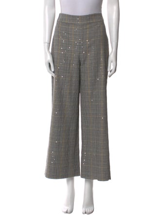 Ramy Brook Plaid Print Wide Leg Pants