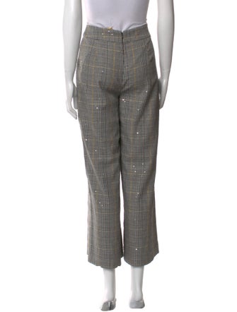 Ramy Brook Plaid Print Wide Leg Pants