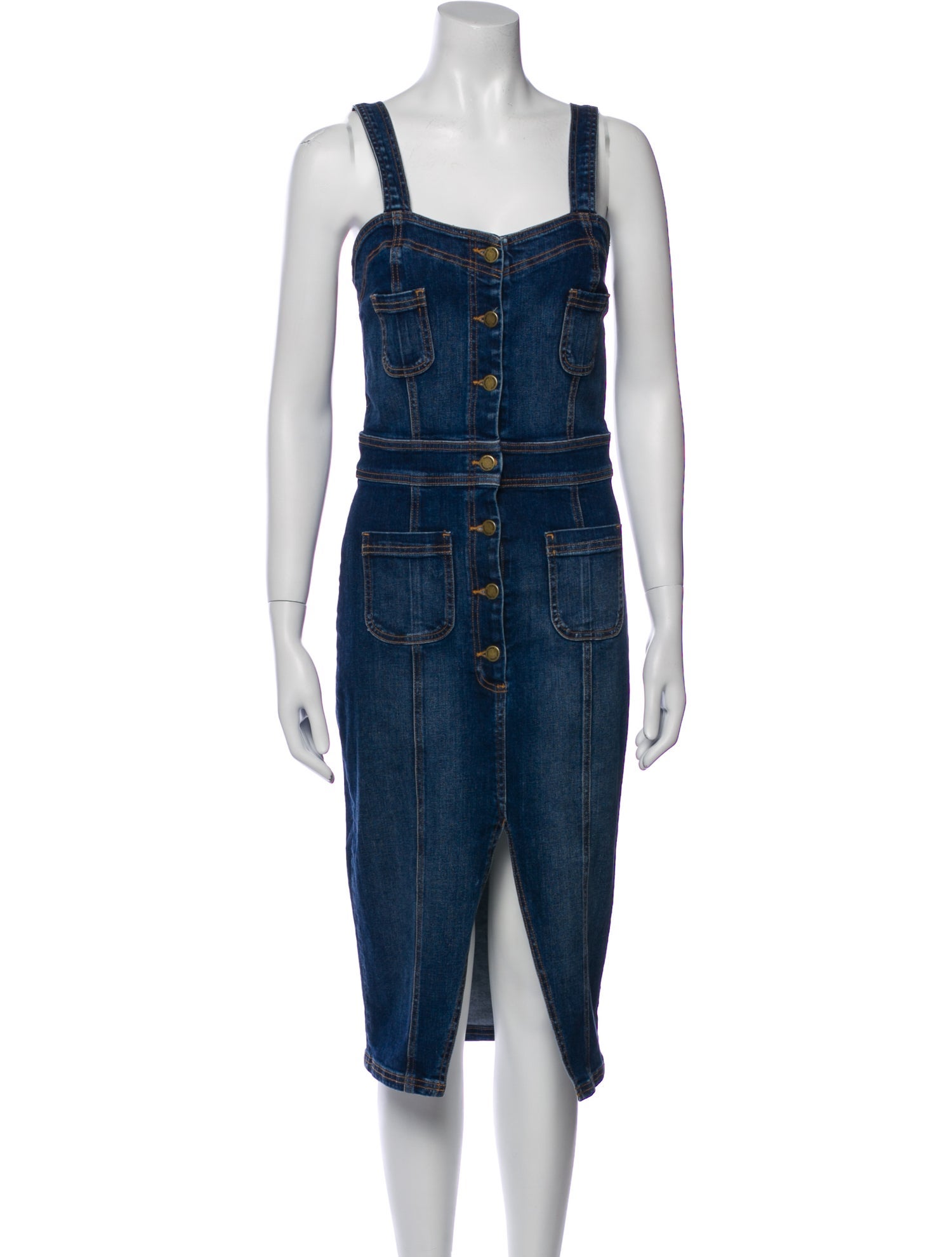 Ramy Brook Square Neckline Midi Length Dress