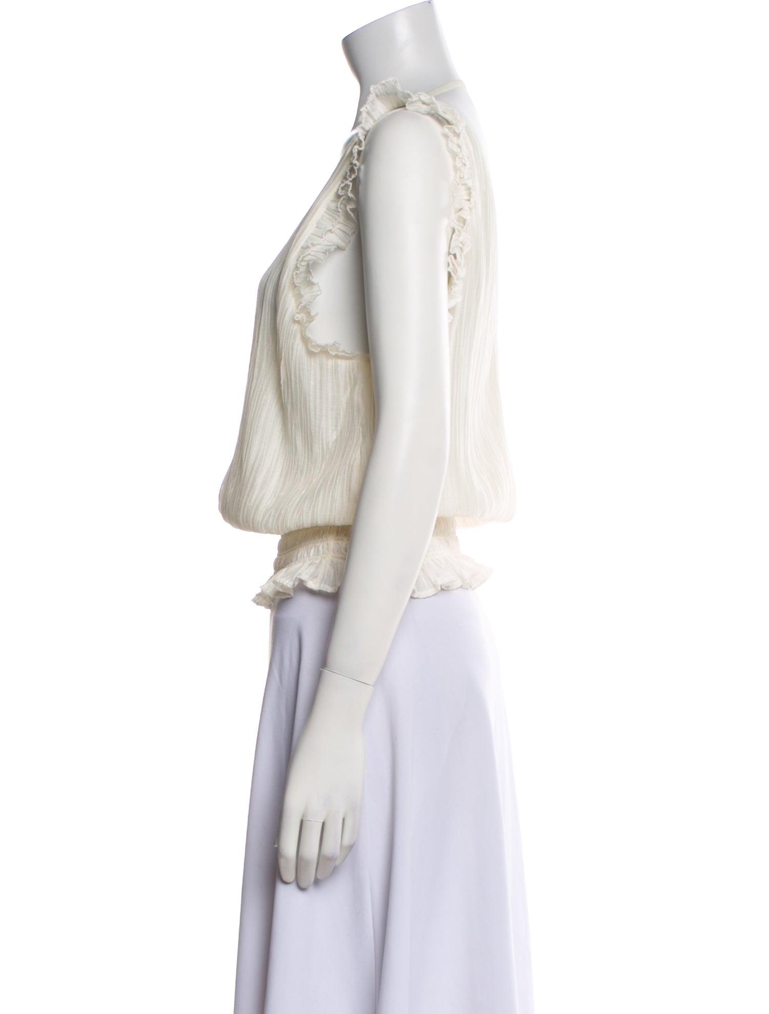 Ramy Brook V-Neck Sleeveless Crop Top