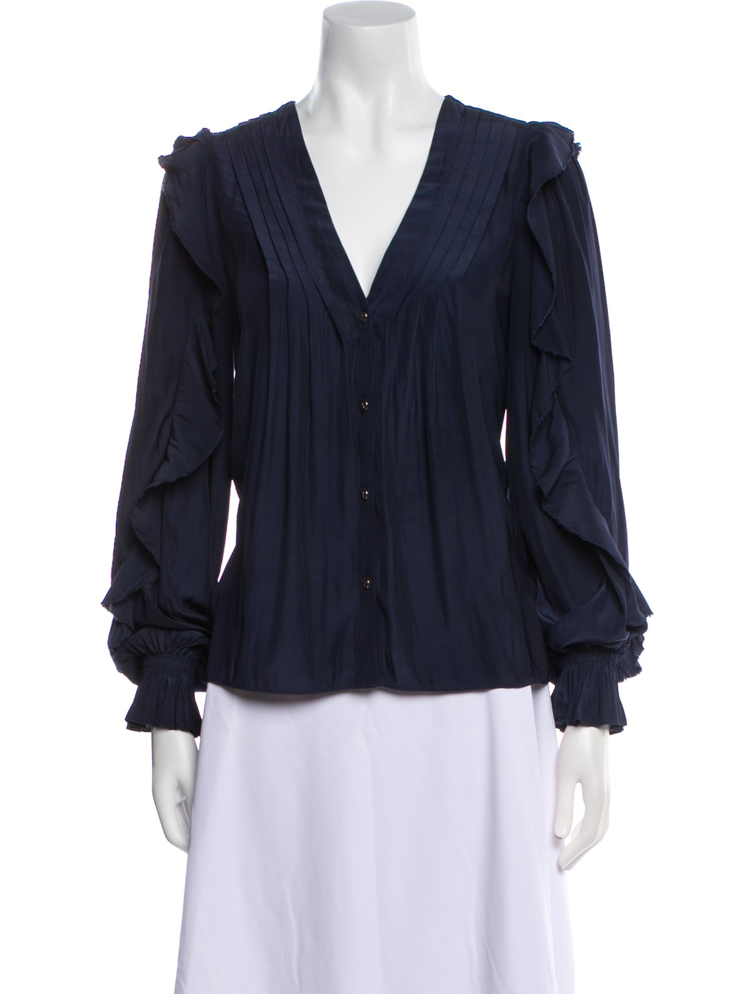 Ramy Brook V-Neck Long Sleeve Blouse