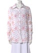 Ramy Brook Floral Print Long Sleeve Button-Up Top