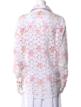 Ramy Brook Floral Print Long Sleeve Button-Up Top