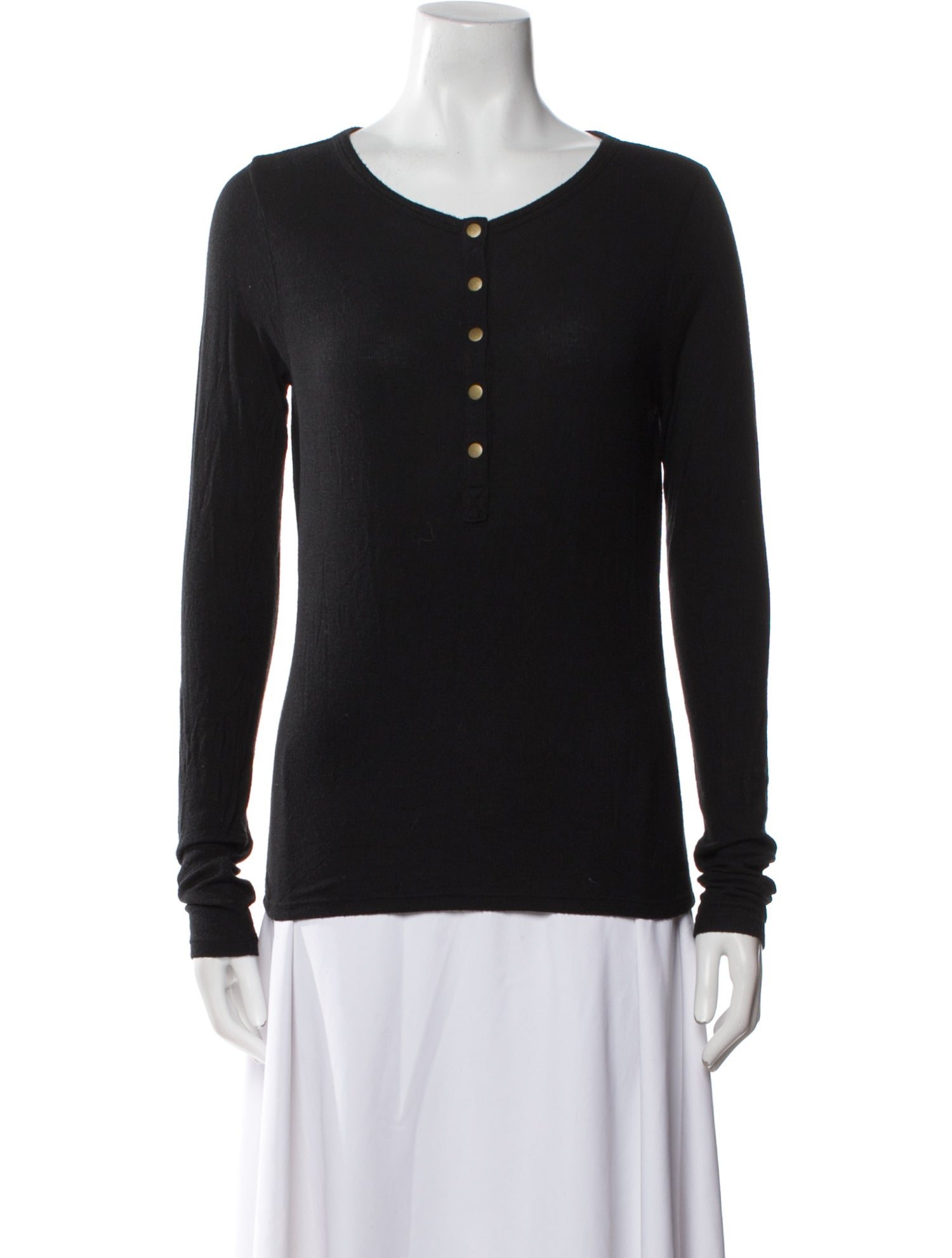 Ramy Brook Scoop Neck Long Sleeve Top