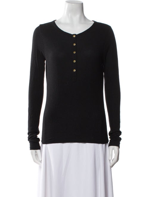 Ramy Brook Scoop Neck Long Sleeve Top