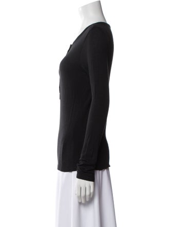 Ramy Brook Scoop Neck Long Sleeve Top