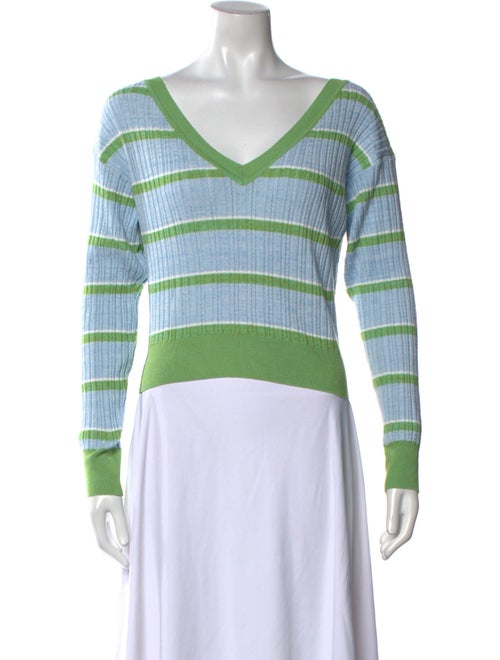 Ramy Brook Striped V-Neck Sweater