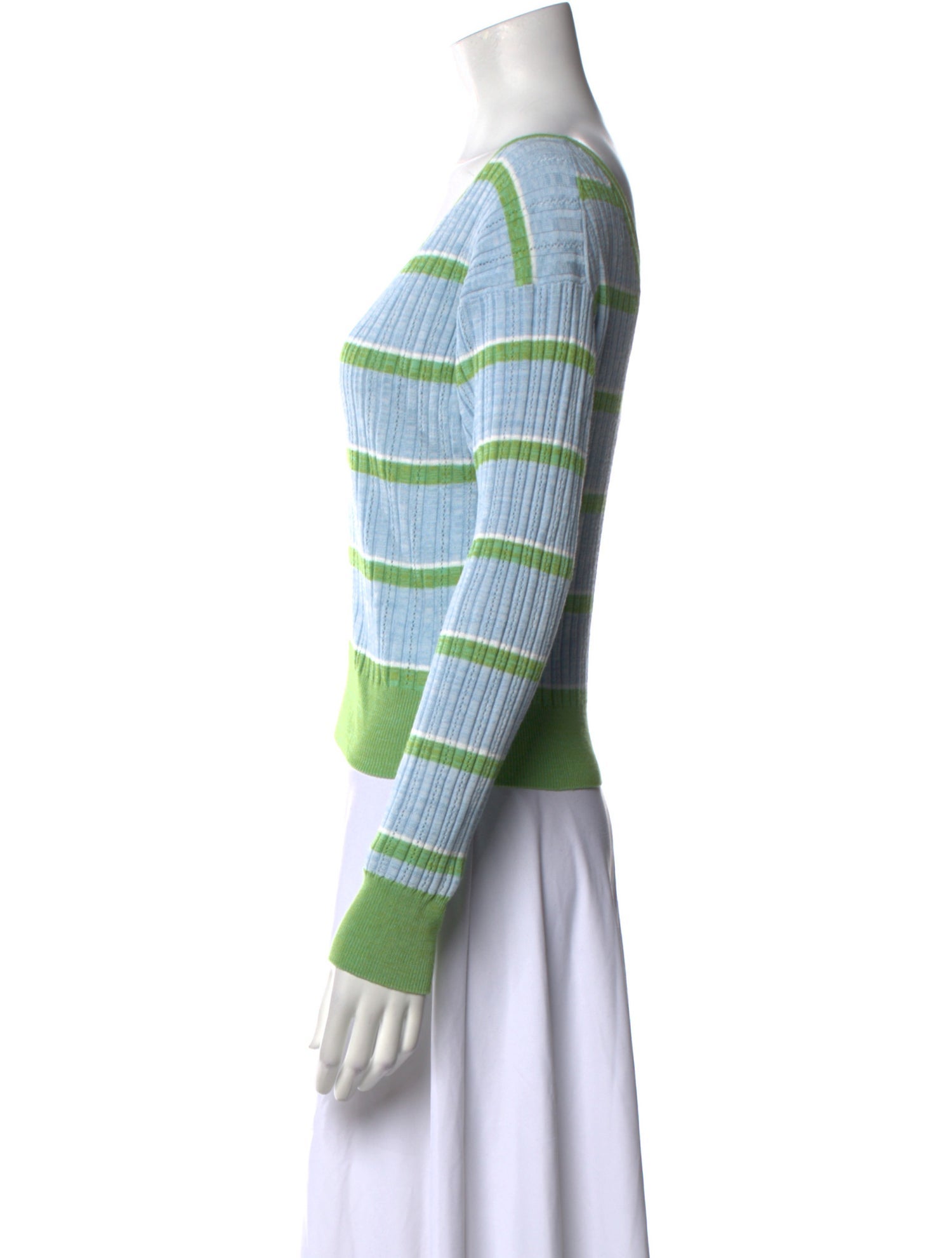 Ramy Brook Striped V-Neck Sweater