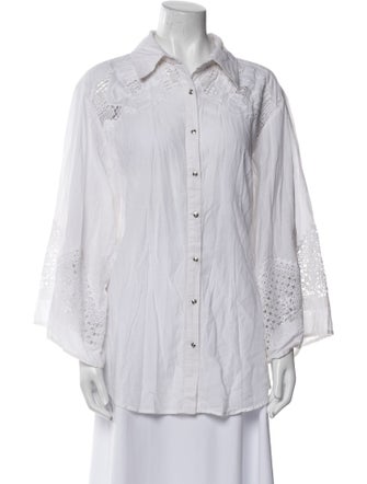 Ramy Brook Long Sleeve Button-Up Top