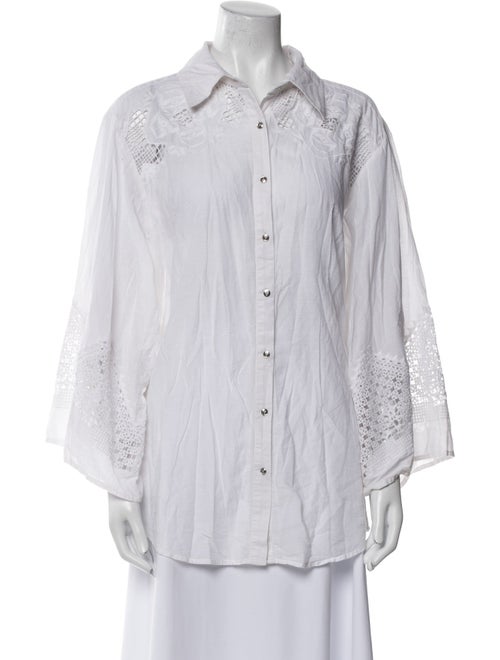 Ramy Brook Long Sleeve Button-Up Top