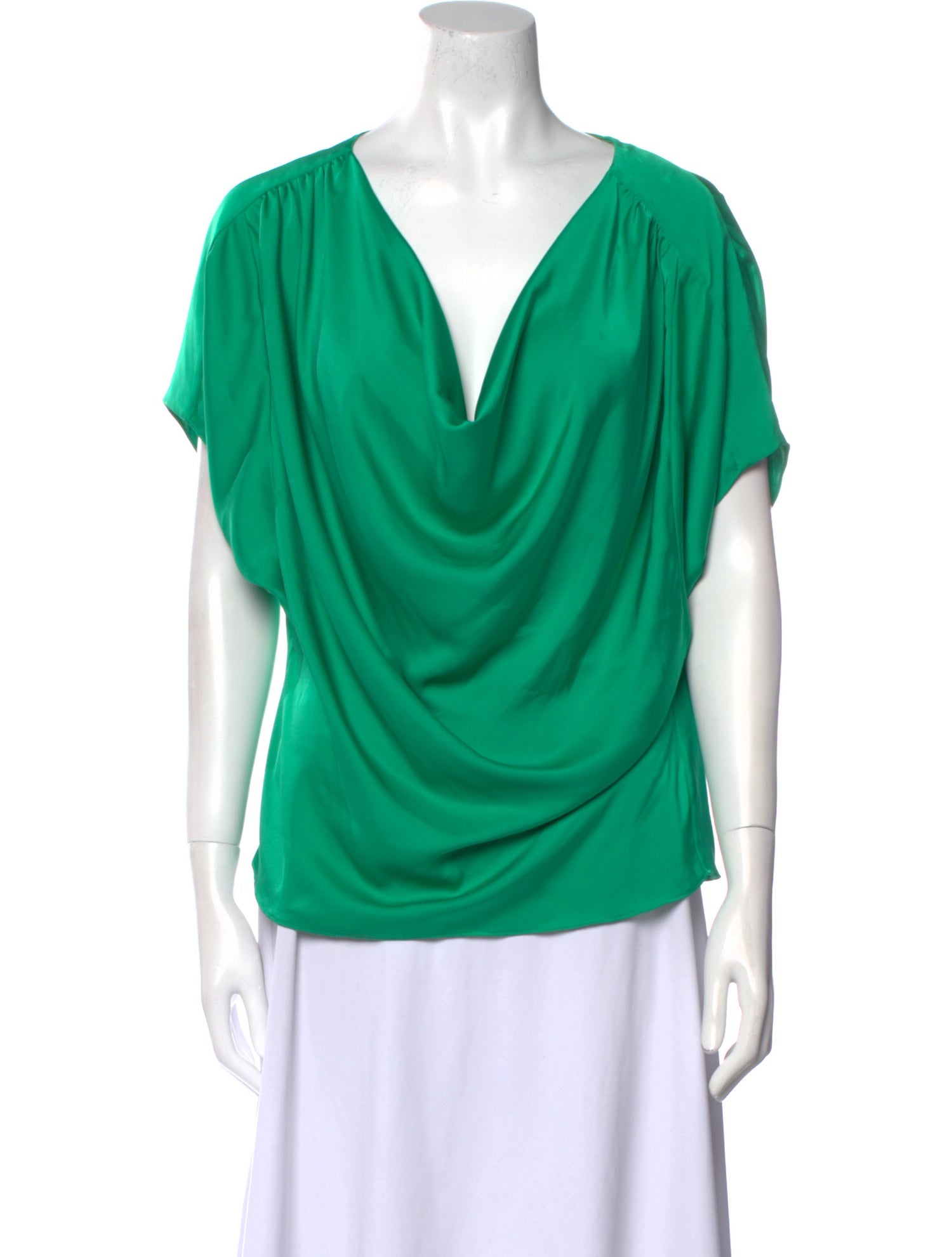 Ramy Brook Cowl Neck Short Sleeve Blouse
