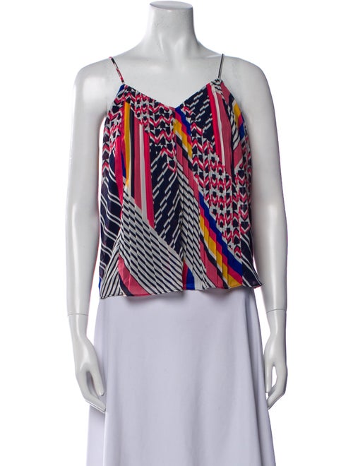 Ramy Brook Printed Square Neckline Crop Top