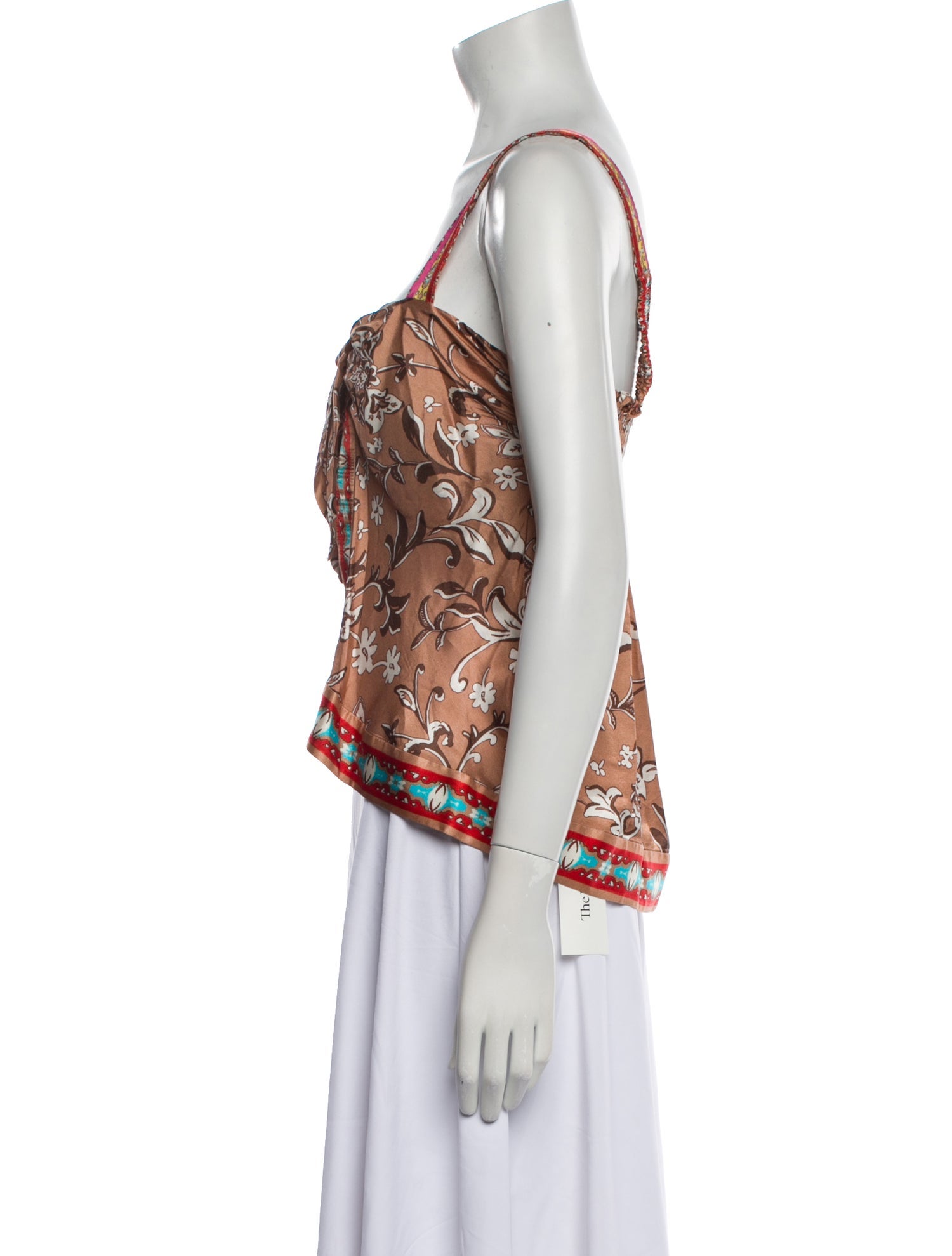 Ramy Brook Printed Square Neckline Crop Top w/ Tags