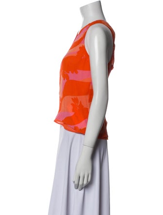 Ramy Brook Printed V-Neck Crop Top