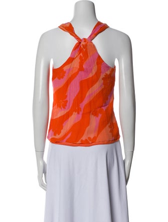 Ramy Brook Printed V-Neck Crop Top