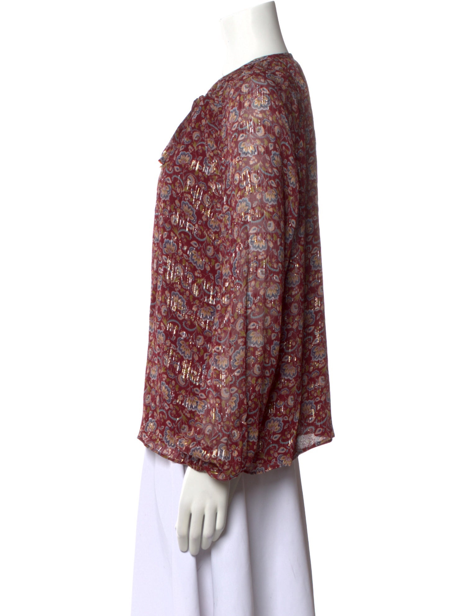 Ramy Brook Silk Floral Print Blouse