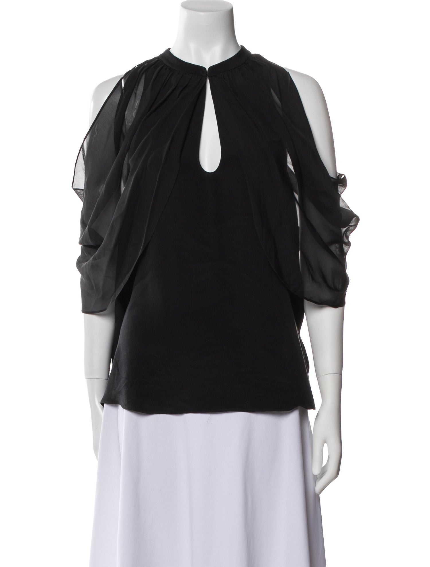 Ramy Brook Silk Crew Neck Blouse