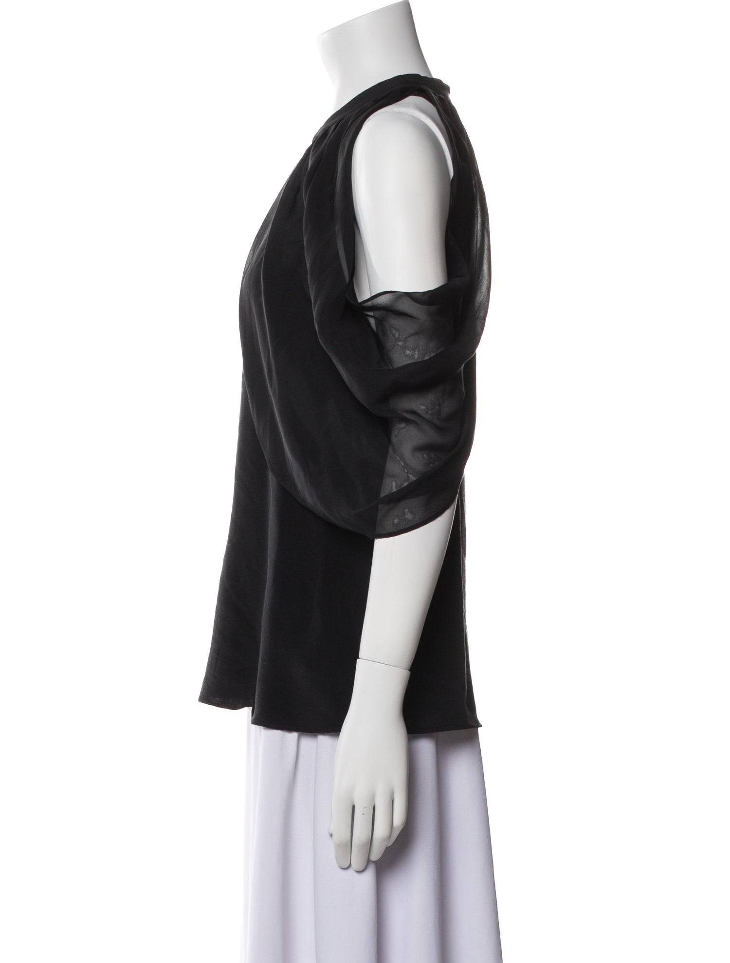 Ramy Brook Silk Crew Neck Blouse