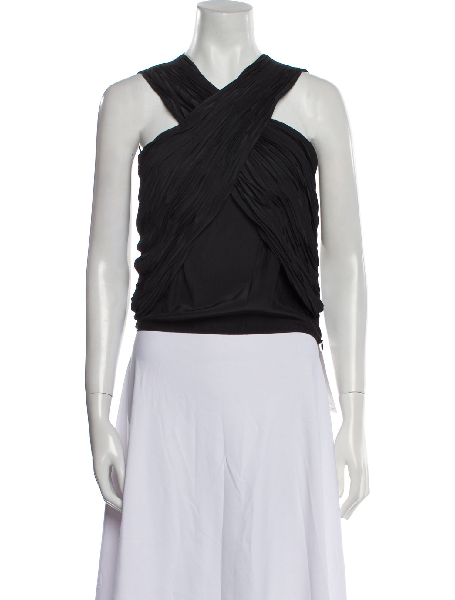 Ramy Brook One-Shoulder Sleeveless Crop Top