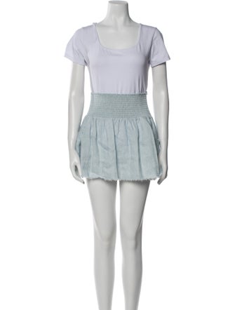 Ramy Brook Raw-Edge Trim Skirt Set