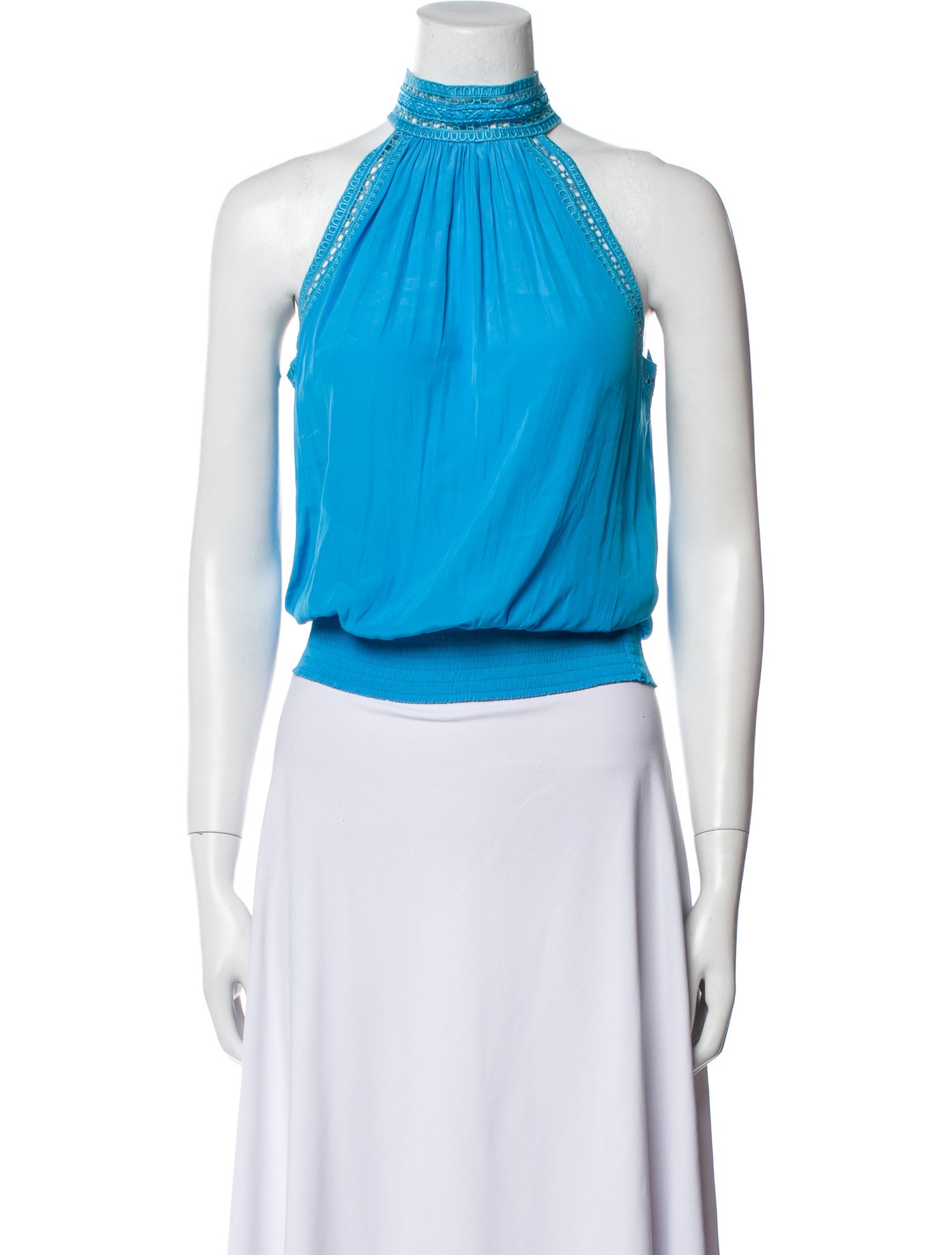 Ramy Brook Halterneck Sleeveless Crop Top