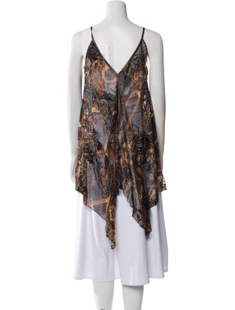 Ramy Brook Paisley Print V-Neck Tunic