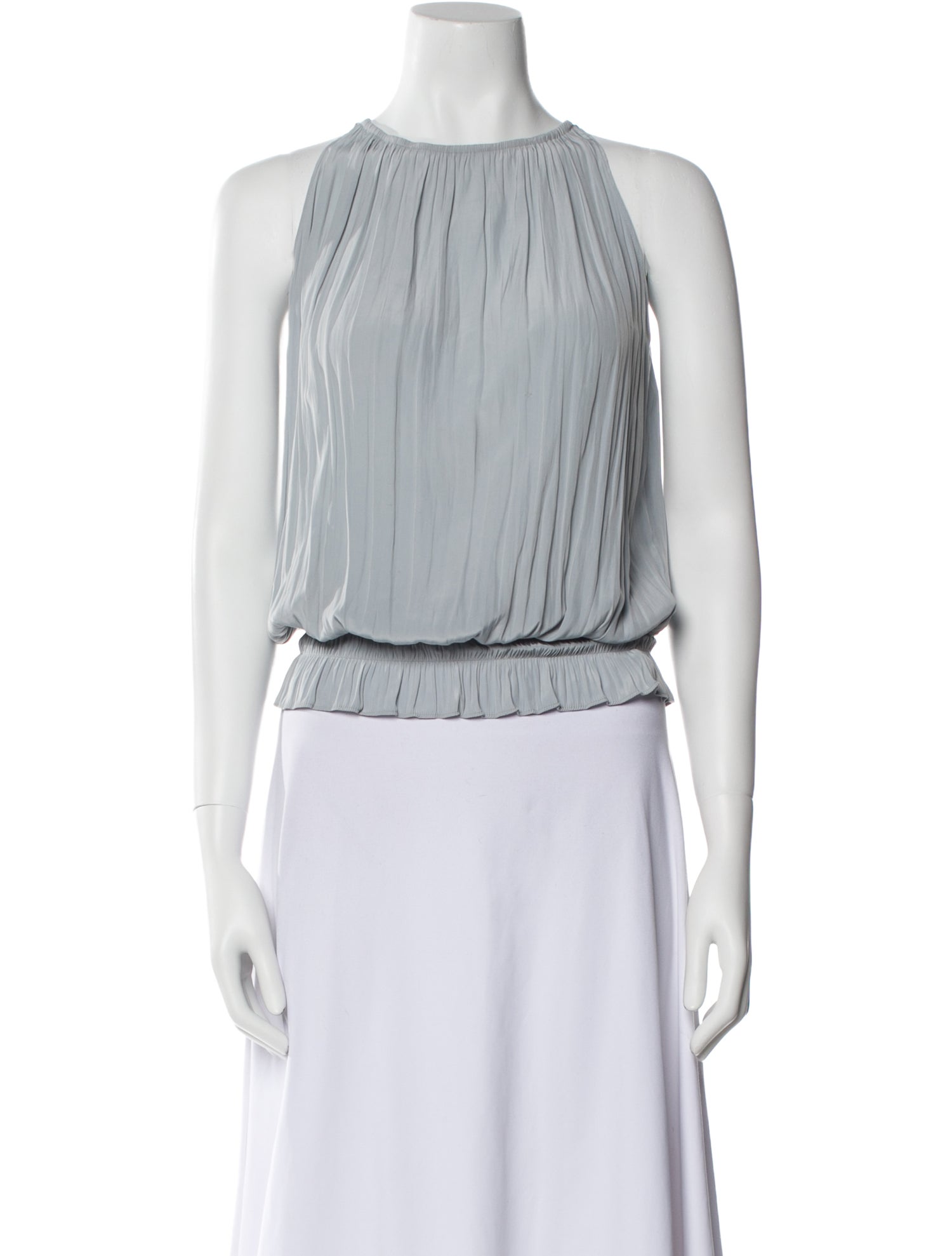 Ramy Brook Bateau Neckline Sleeveless Crop Top