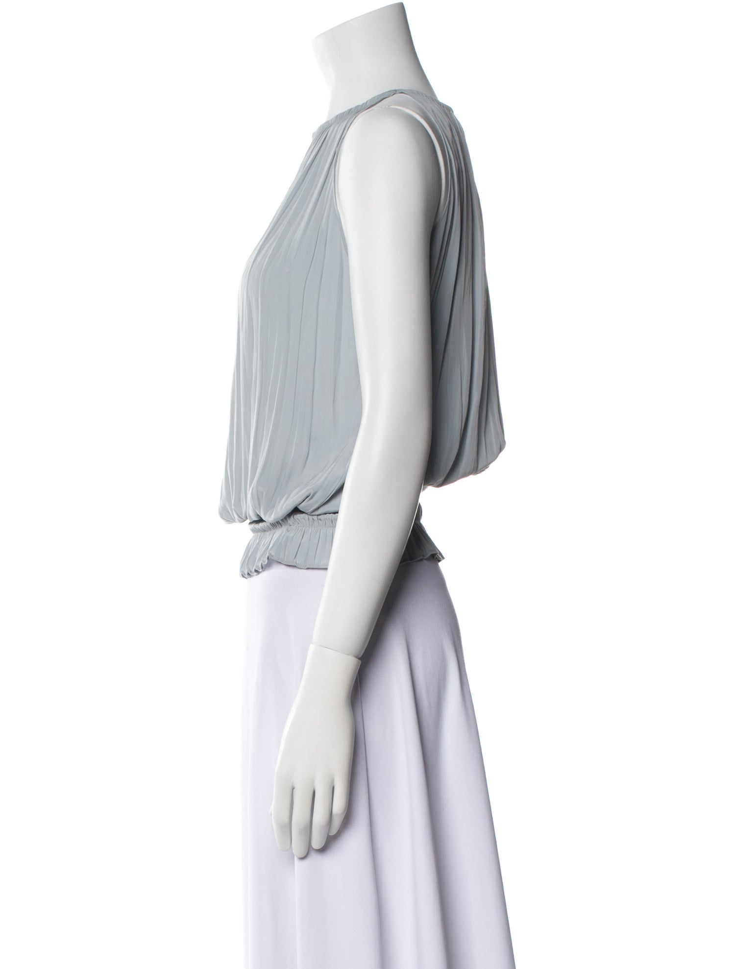 Ramy Brook Bateau Neckline Sleeveless Crop Top