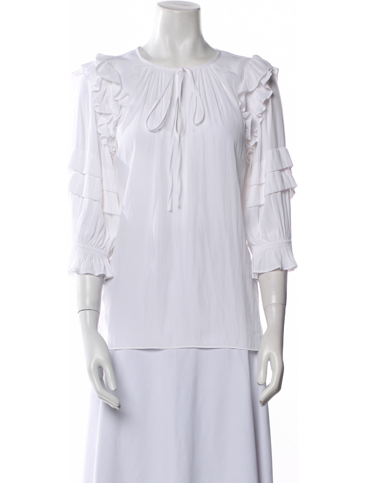 Ramy Brook Crew Neck Three-Quarter Sleeve Blouse w/ Tags