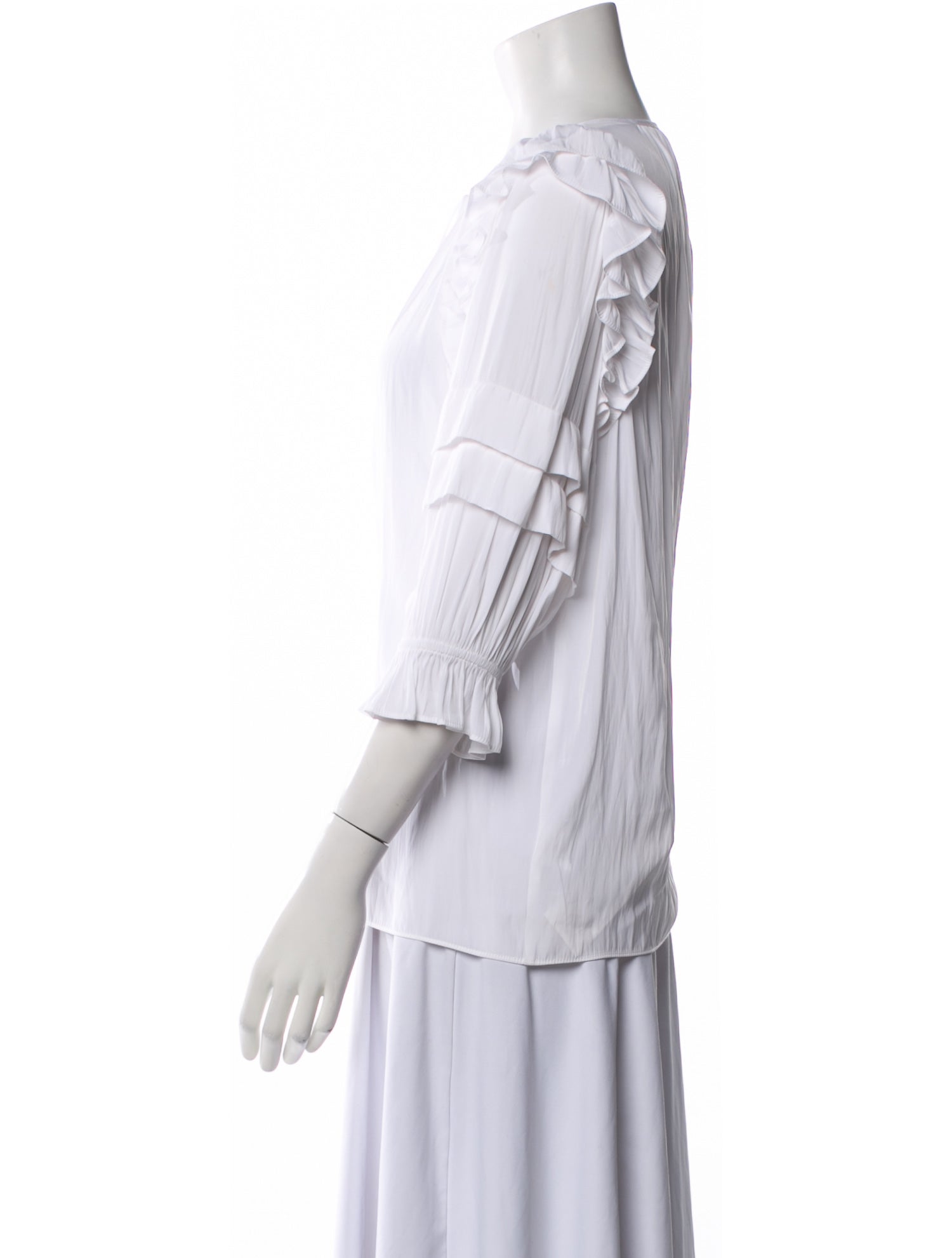 Ramy Brook Crew Neck Three-Quarter Sleeve Blouse w/ Tags