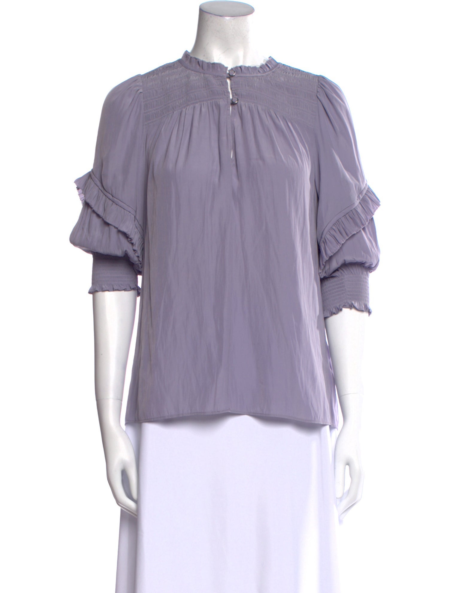 Ramy Brook Crew Neck Three-Quarter Sleeve Blouse w/ Tags