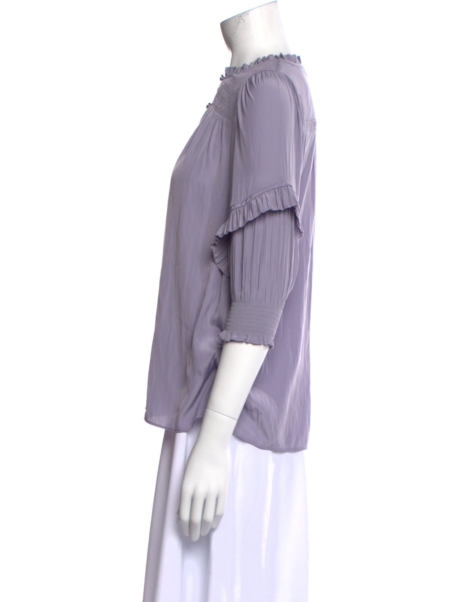Ramy Brook Crew Neck Three-Quarter Sleeve Blouse w/ Tags