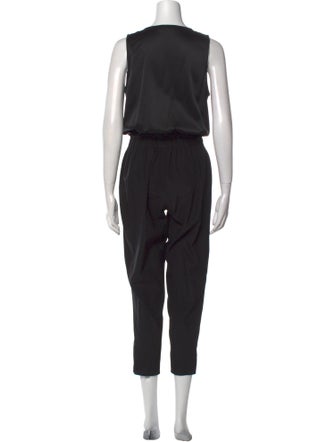 Ramy Brook Silk Plunge Neckline Jumpsuit