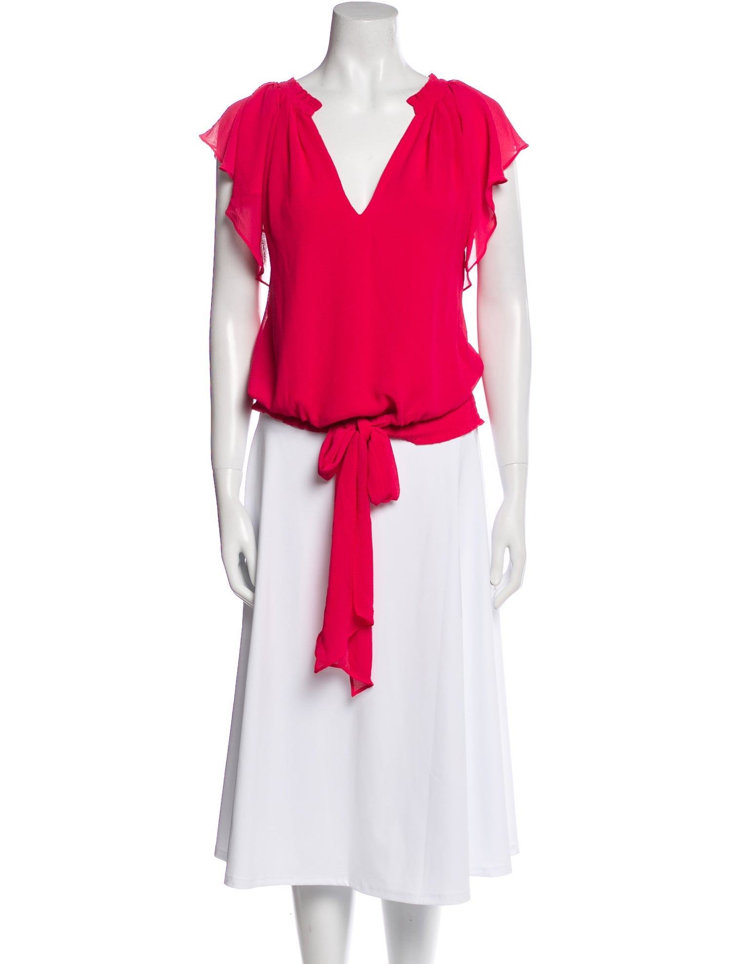 Ramy Brook V-Neck Short Sleeve Top