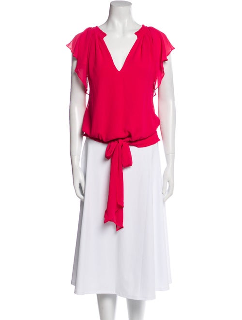 Ramy Brook V-Neck Short Sleeve Top