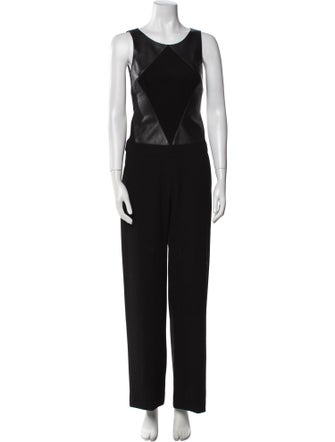 Ramy Brook Suede Scoop Neck Jumpsuit