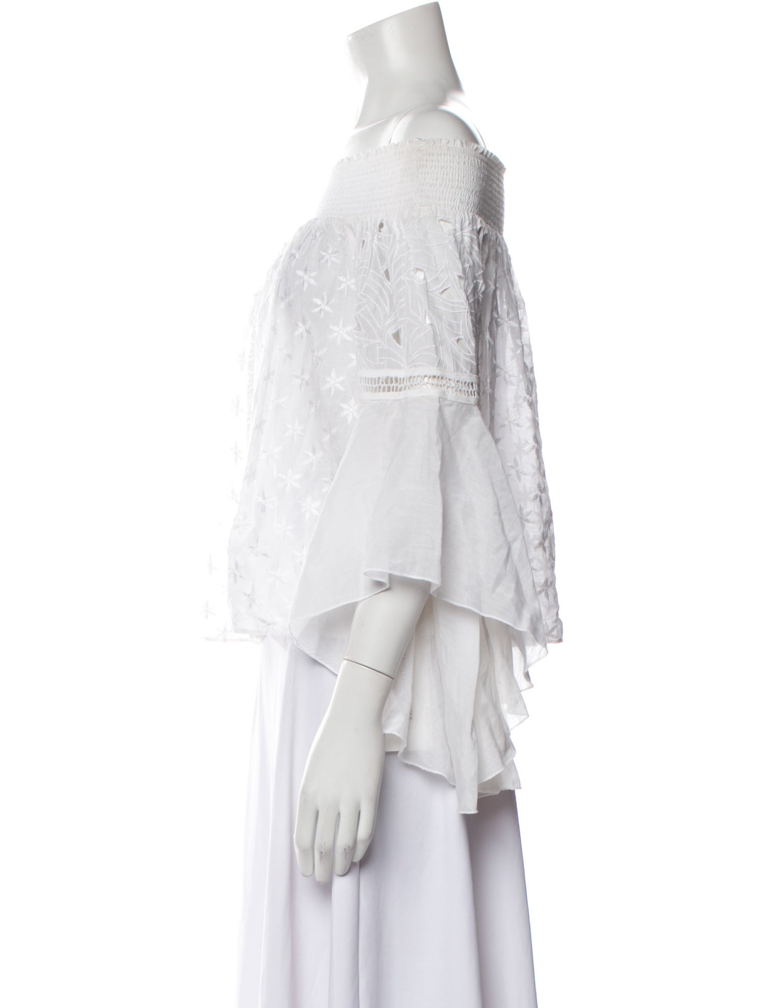 Ramy Brook Off-The-Shoulder Three-Quarter Sleeve Blouse