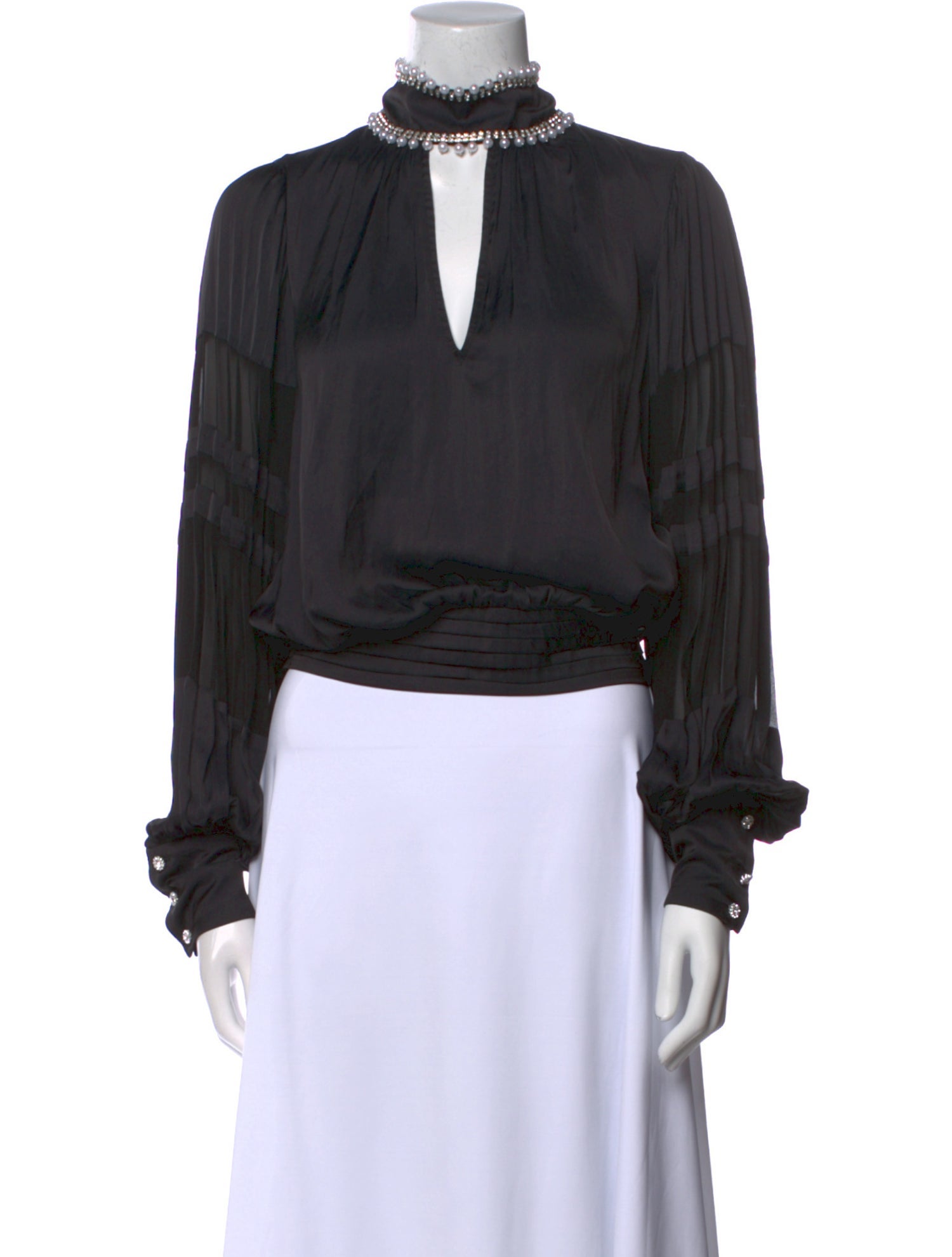 Ramy Brook Mock Neck Long Sleeve Blouse