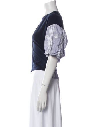 Ramy Brook Crew Neck Short Sleeve Crop Top