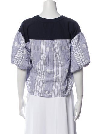 Ramy Brook Crew Neck Short Sleeve Crop Top