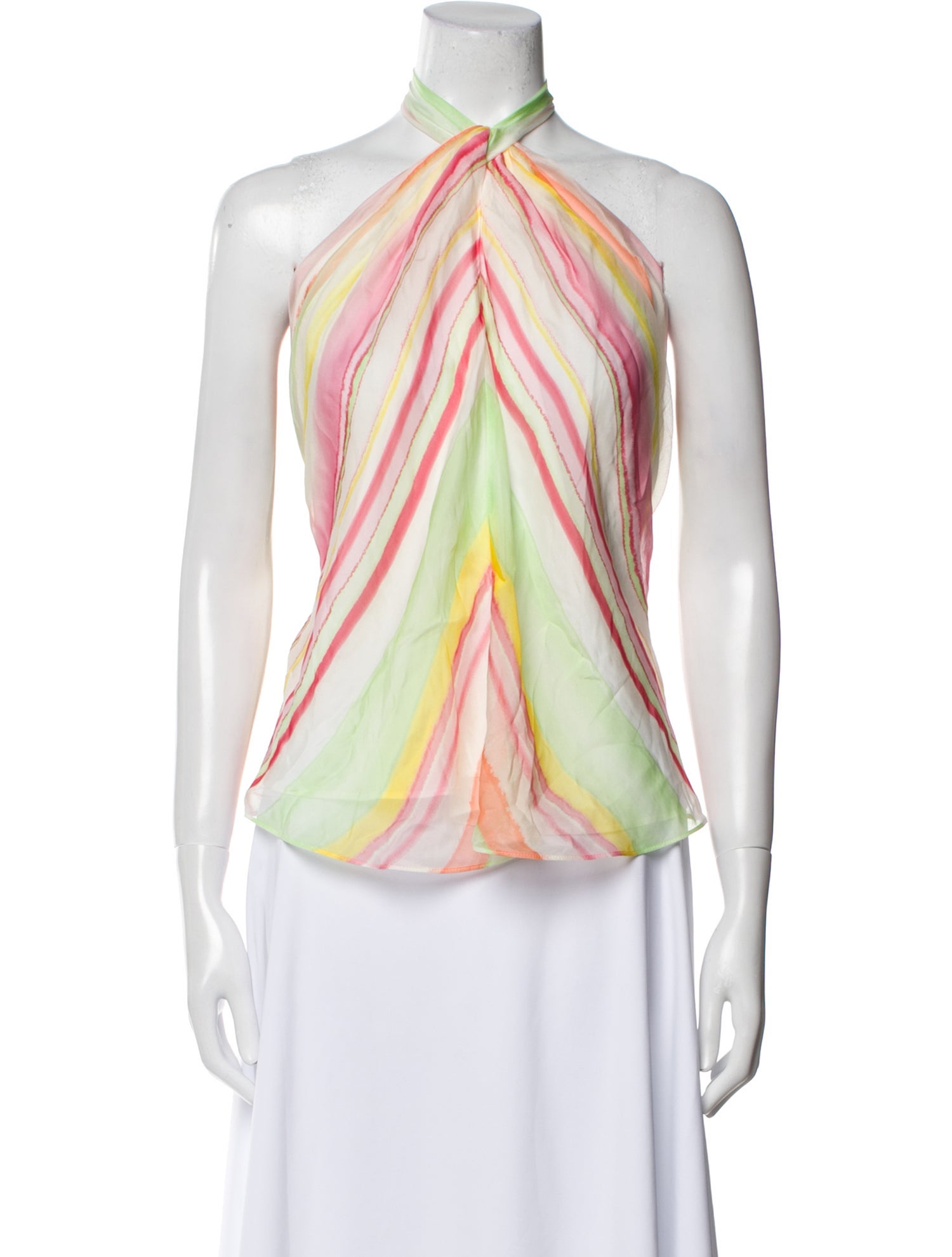 Ramy Brook Striped Halterneck Top w/ Tags