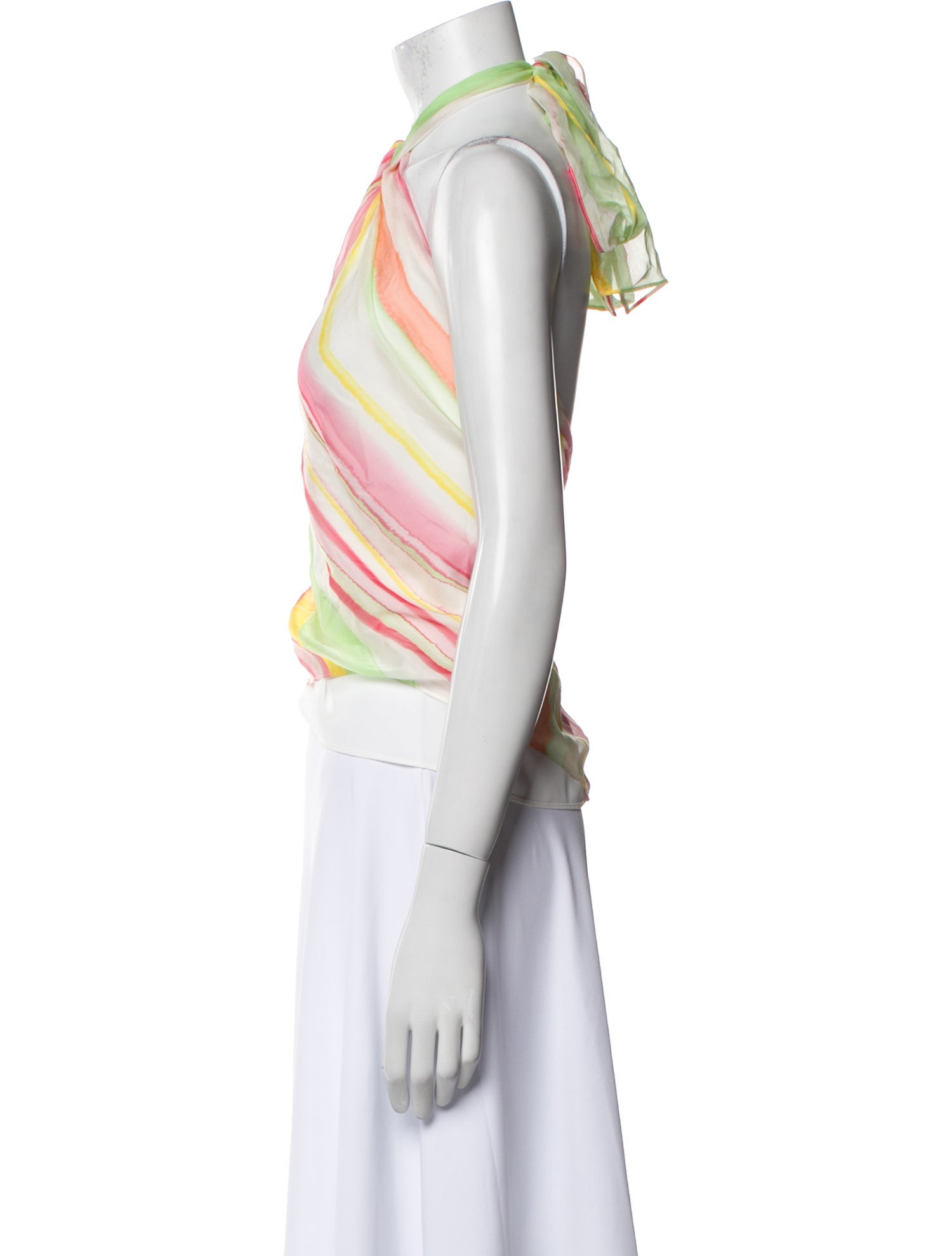 Ramy Brook Striped Halterneck Top w/ Tags