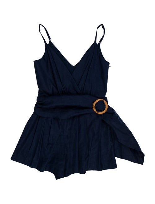 Ramy Brook Linen V-Neck Romper