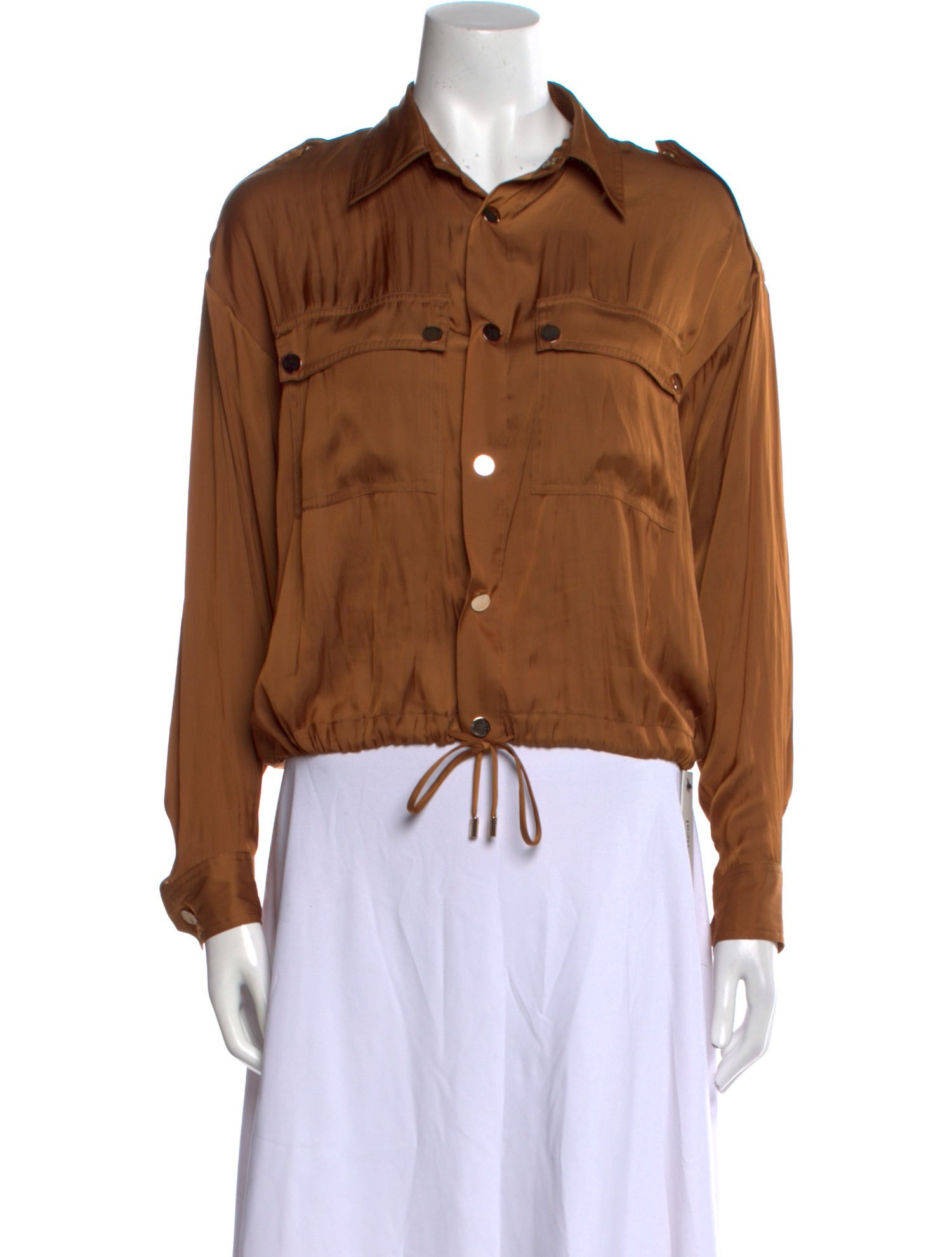 Ramy Brook Long Sleeve Button-Up Top