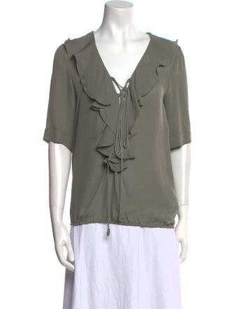 Ramy Brook Silk V-Neck Blouse