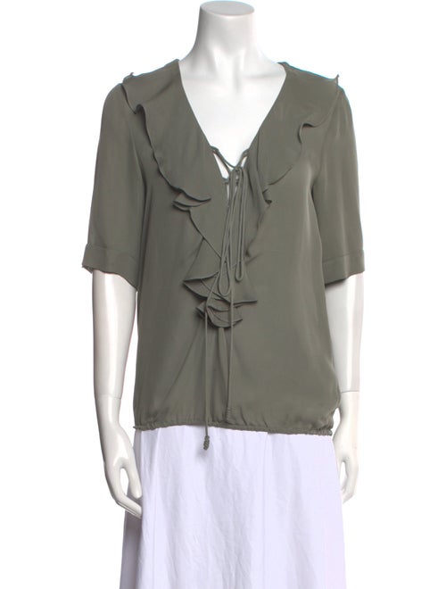 Ramy Brook Silk V-Neck Blouse