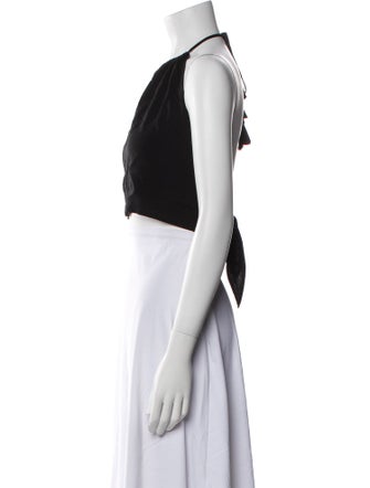 Ramy Brook Halterneck Sleeveless Crop Top