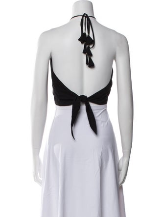 Ramy Brook Halterneck Sleeveless Crop Top