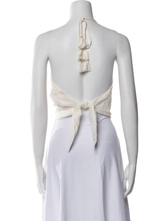 Ramy Brook Halterneck Sleeveless Crop Top