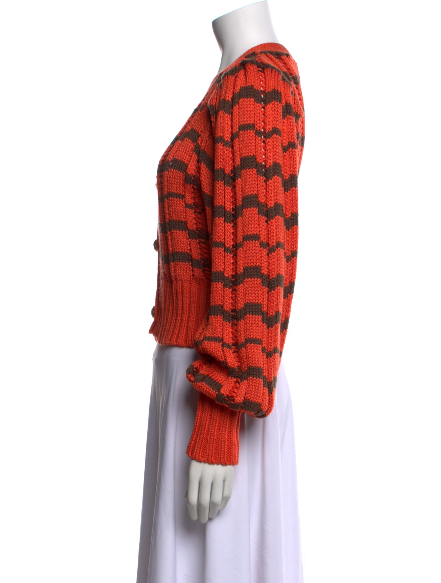 Ramy Brook Printed V-Neck Sweater